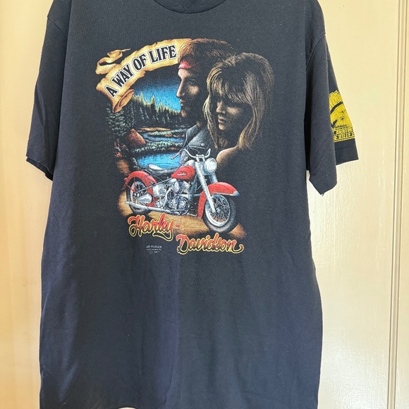 Harley Davidson "A WAY OF LIFE"/STURGIS CLASSIC 3D Emblem T-Shirt XL  - Picture 1 of 4